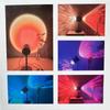 Water Pattern Sunset Ambient Light, Double Head Projection Lamp for Live Streaming and Bedroom Decoration