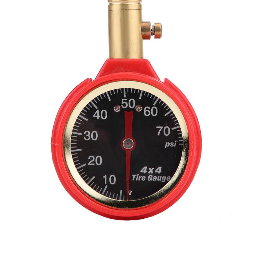0-75PSI Tyre Deflator Rapid Tire Air Pressure Gauge Pointer Type Dial Valve Tool