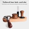 Wooden Coffee Tamper Base 4 Slots Coffee Powder Tamping Holder Coffee Making Accessories