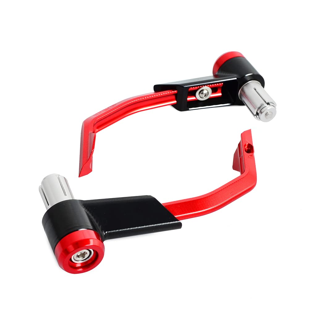 ZSADZS Universal CNC 7/8" 22mm Motorcycle Pro Guard Brake Clutch Lever Guard Motorcycle Handlebar Guard (Red)