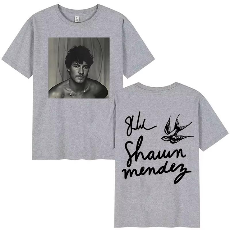 Rapper Shawn Unisexdes Tour 2025 Nuova Maglietta Grafica Album Unisexs Hip Hop Gotico Manica Corta Magliette Vintage Cotone Oversize