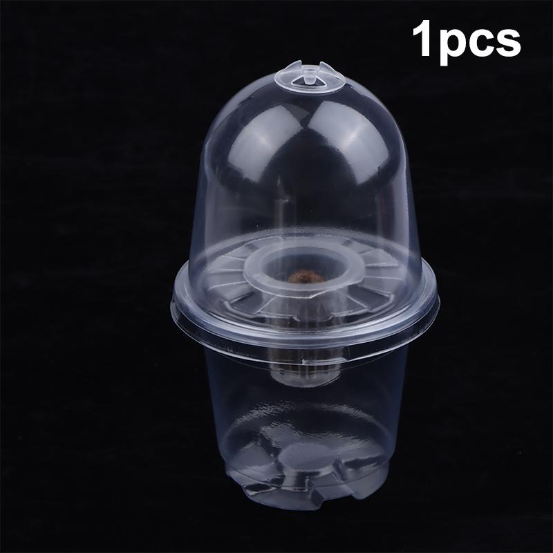 

1/5Pcs Visible Clear Plants Germination Cup Transparent Plastic Nursery Growing Box Indoor Garden Greenhouse Seed Starter Tray 1pcs