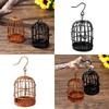 1 Pcs Bird Cage Diy Iron Metal Bird Cage Micro Landscape Hollow 1:6 1:12 Scale Doll House Desktop Small Decoration Household Decoration