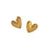 Exquisite Titanium Heart-Shaped Earrings - Light Luxury French Korean Fashion Design