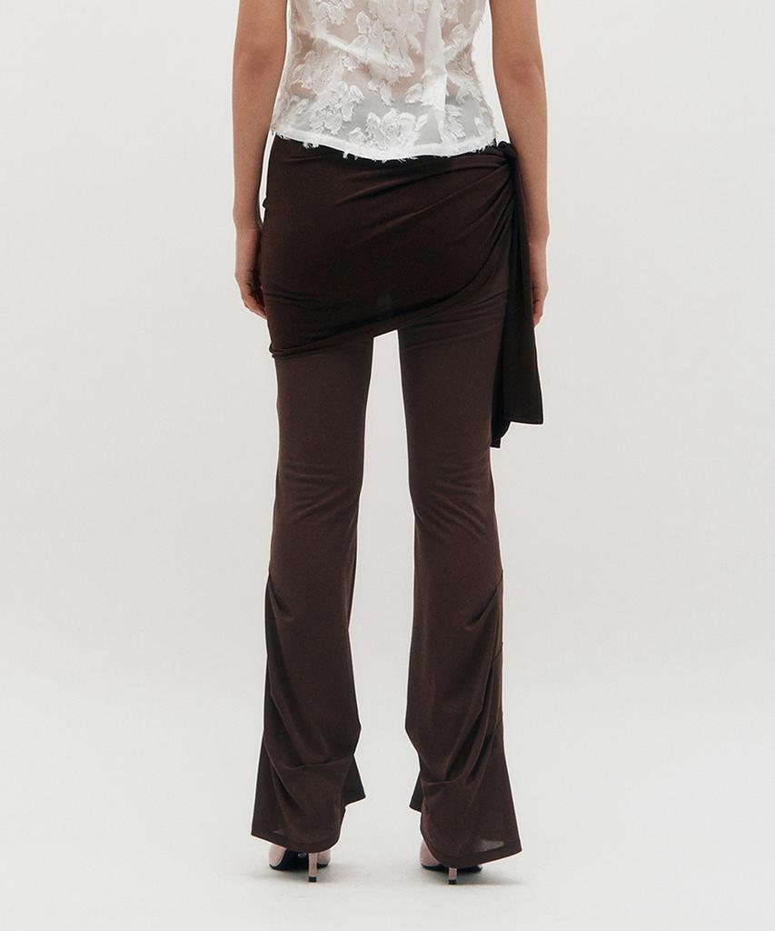 Kimjisu Sheer Layering Pants _ Brown