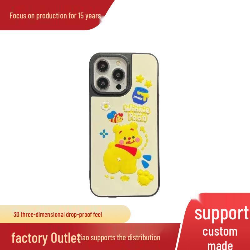 Cartoon 3D Silicone Phone Case for Apple 15 Pro/14 Pro Max/XS Max