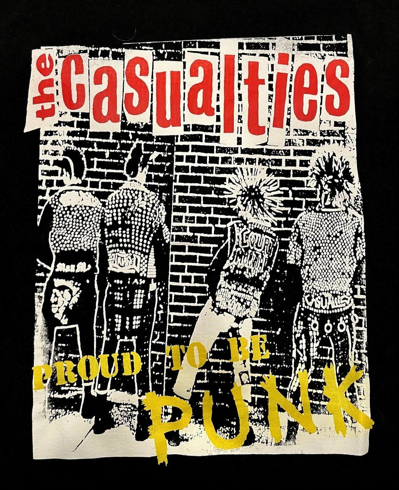 Vtg THE CASUALTIES Band Music Lover Cotton Black Shirt Unisex S-5XL TR695 XXXXL