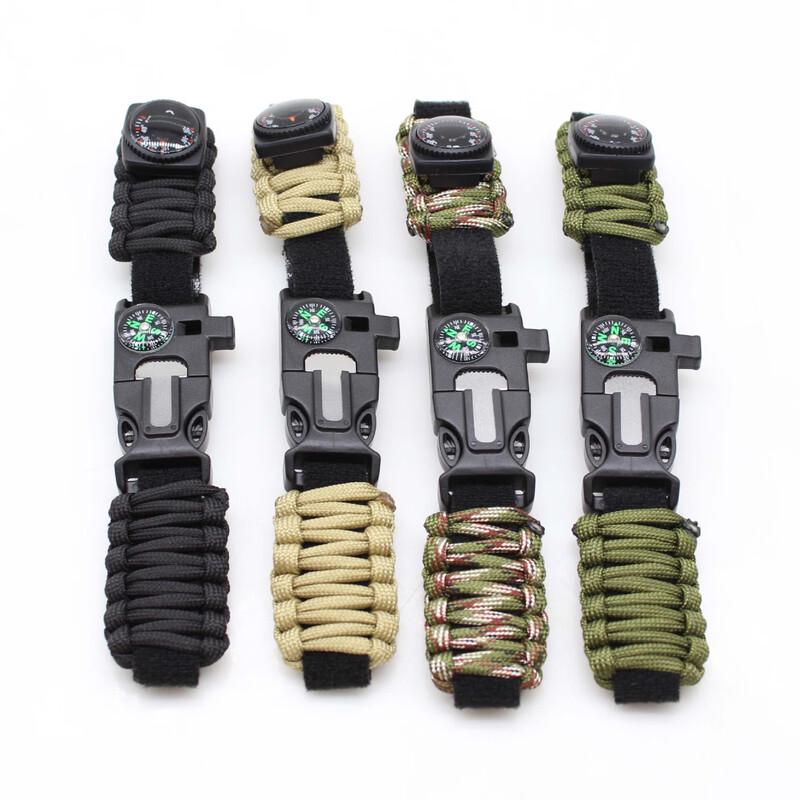 Linpan Outdoor Survival Paracord Bracelet with Compass