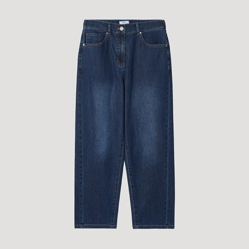 

[She S miSS] Back Banding Wide Baggy Denim pantS SSmSlp22060 Dl dark blue/77