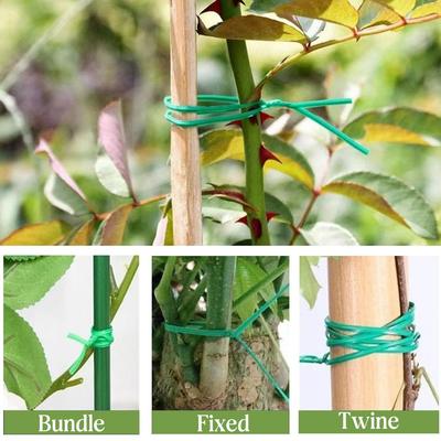 20/50/100M Garden Strapping Bundle Wire Reusable Plants Gardening Flower Support Strap Tie Plant Climbing Cane Fixed Twist Ties