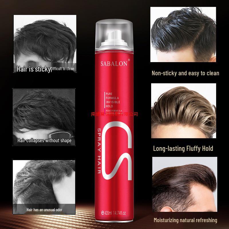 Shabelong Long-lasting Hair Spray: Volumizing Gel for Men & Women, Strong Hold, Salon-style, Water-based.