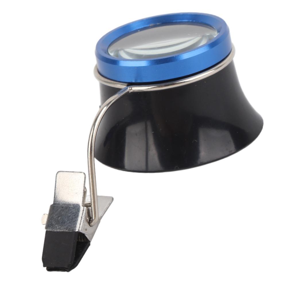 5X Magnification 5X Eye Loupe Black Plastic Light Weight Watch Repair Magnifier With Clip Jewelry Magnifier Jewelry Inspection