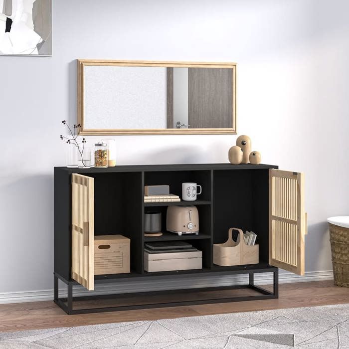 VidaXL Black Buffet 105x30x65 Cm Engineered Wood, Cabinet, Side Cabinet, Storage Cabinet, Cabinets, Cupboard, 352119
