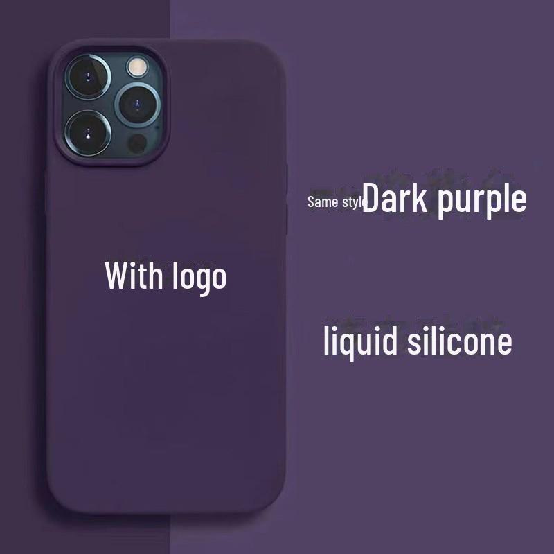 Custodia in silicone solido per iPhone 16 Pro e Apple 15 Pro con logo - Copertura completa, custodia protettiva anti-caduta