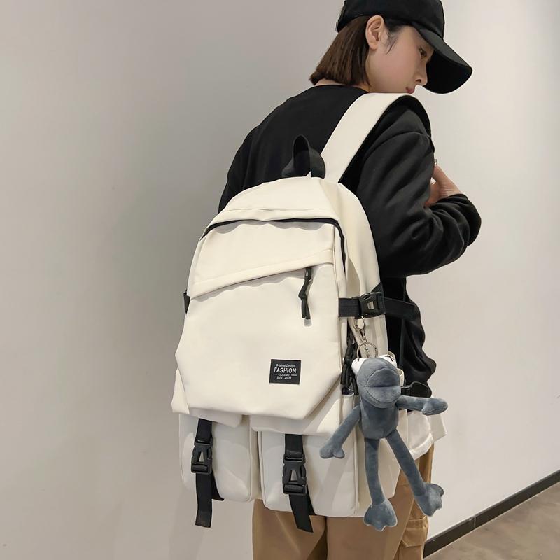 Damen Rucksack im Campus-Stil, einfarbig, für Männer, große Kapazität, Schultasche für Schüler