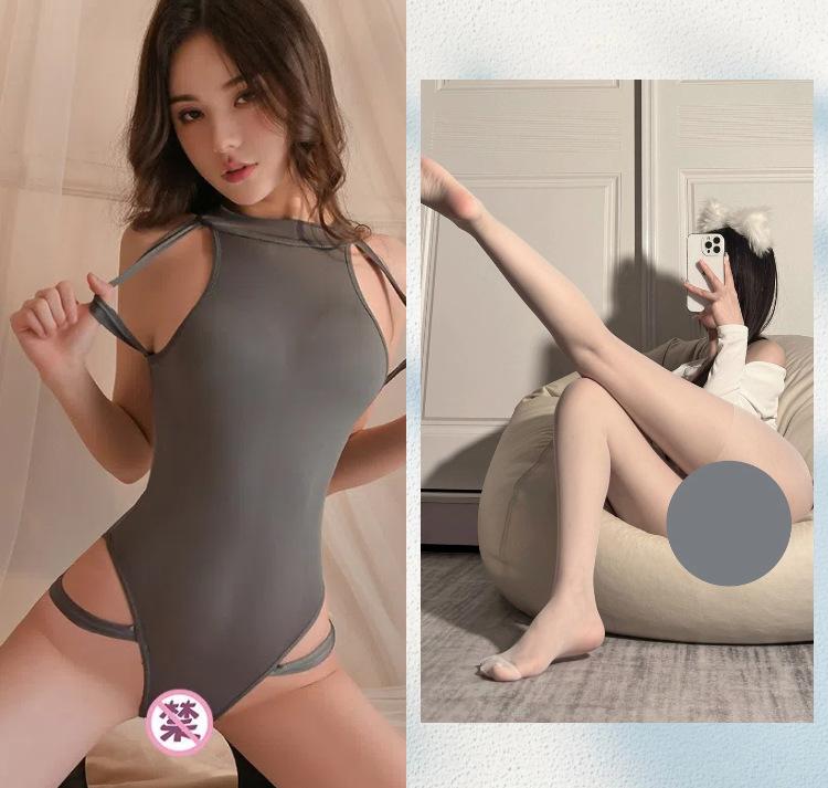 Pool Training, Sexy Hollow-out Open-gear Onesie, Tight Swimsuit, Sex Clothes for Women