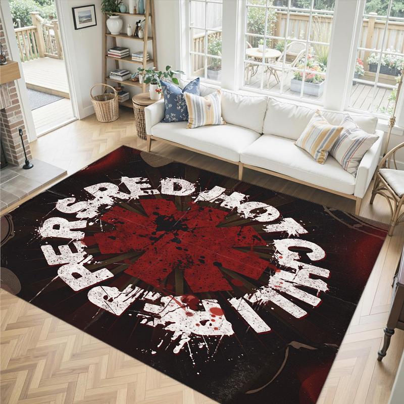 Red Hot Chili Peppers Design Kristall Samt Teppich Gemütlich Nicht?Rutschfester Teppich mit Aufdruck für Schlafzimmer Wohnzimmer Eingang