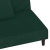 2 Seater Sofa Bed with 2 Cushions Dark Green Velvet