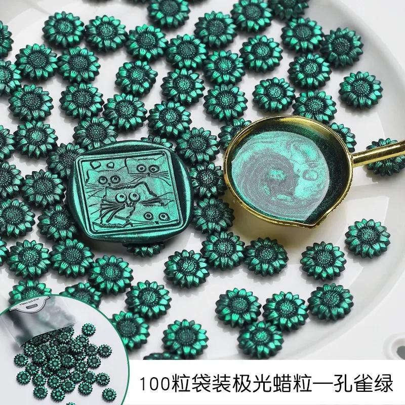 New 500g Aurora Sealing Wax Particles Sunflower Colorful Wax Material DIY Hand Account Invitation Greeting Card Making