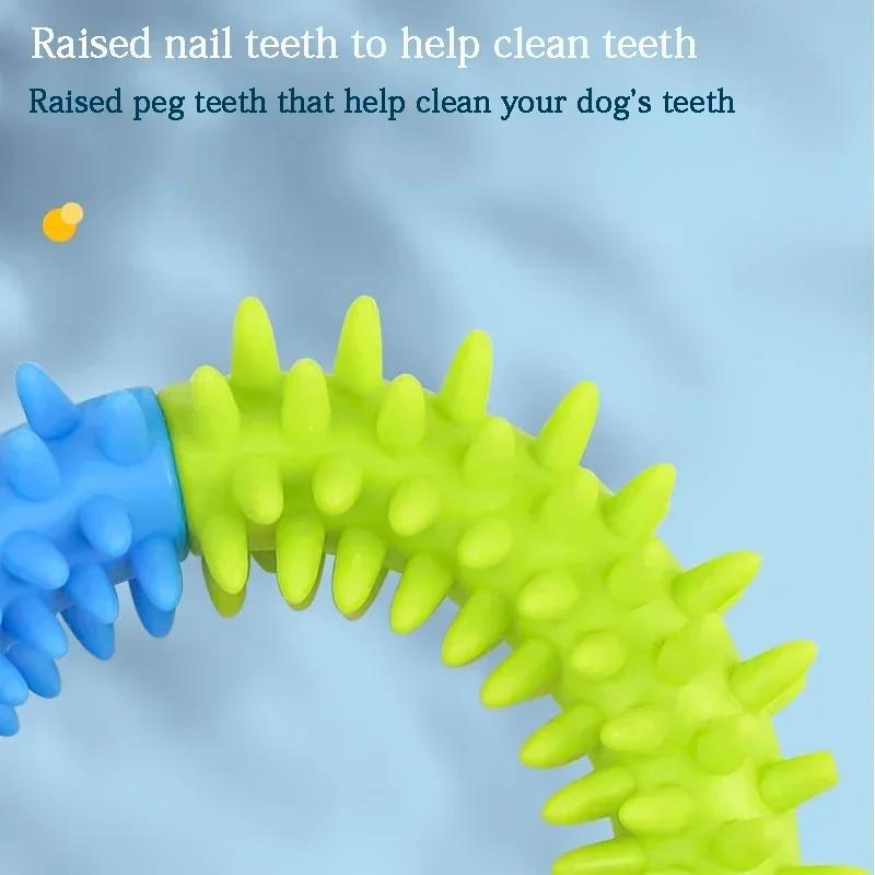 Cute Dog Toys Training Flying Discs Pet Ring Spiky Circle Ring Dog Bite-Chew Molar Cleaning Tooth Pet Supply Toy Dog Accessories