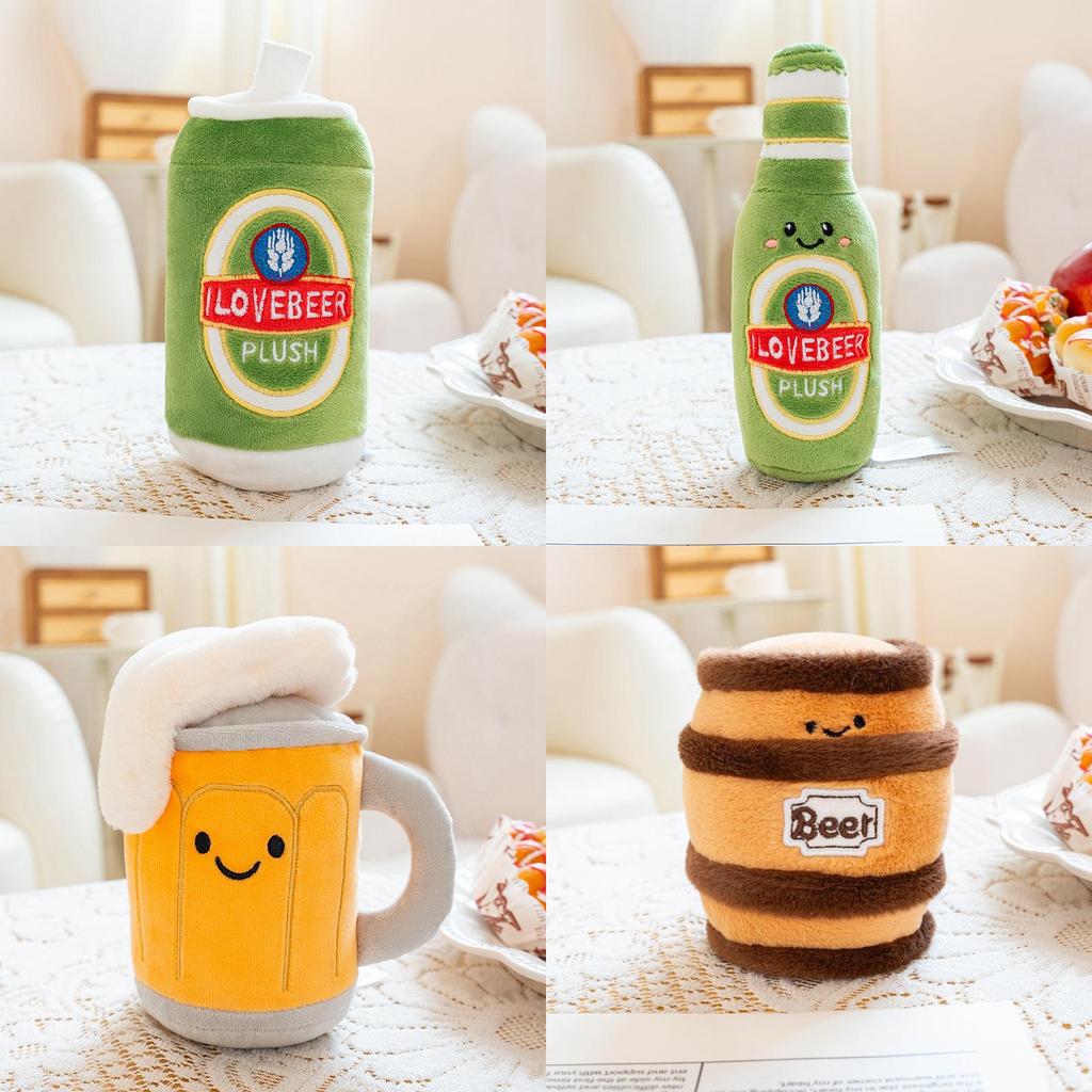 Cartoon Beer Bottle Plush Toy With Pp Cotton Filling For Gift And Collection