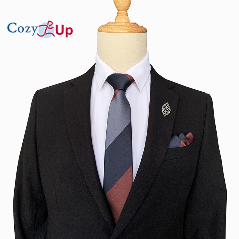 Men Two-piece Tie Set Stripe Necktie  Business Fashion Handkerchief Paisley