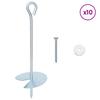 Ground Anchors 10 Pcs Silver Ø10 X 30 Cm Galvanized Metal