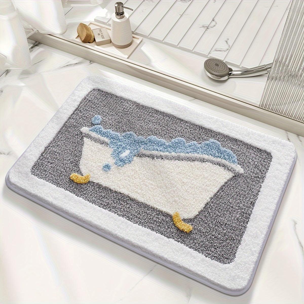 

1pc Bathroom Rug Mat, Extra Soft Absorbent Premium Bath Rug, Non-Slip Comfortable Bath Mat for Bathroom Floor, Sink, Bathtub, Shower Room, Bathroom 40*60cm