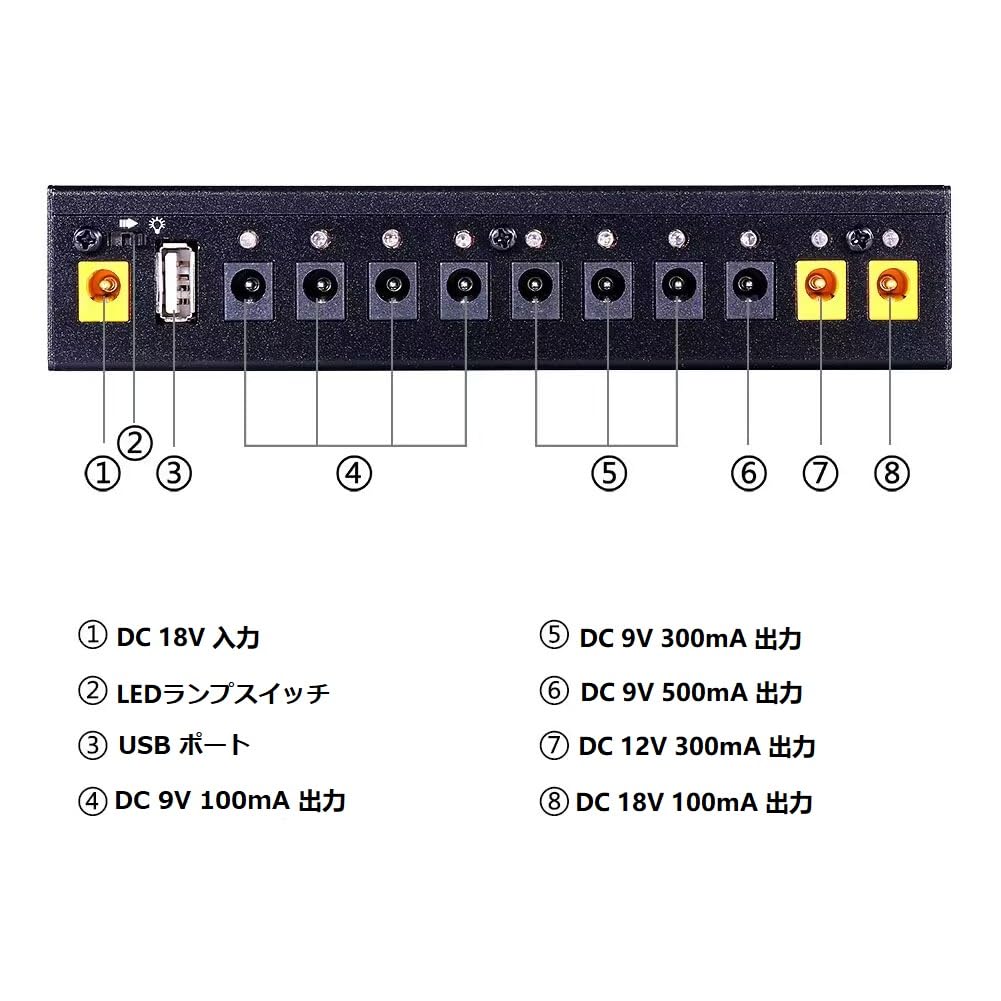 GOKKO AUDIO Pedal Power Supply 9V/12V/18V Plus
