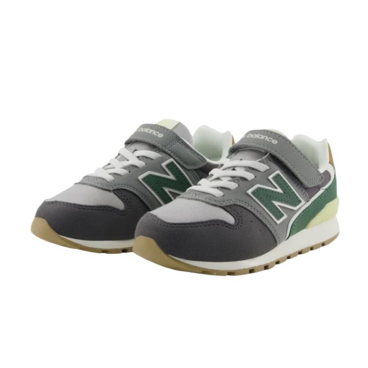New Balance Comfortable Fashionable Versatile Casual Shoes Kids Sneakers Light-Gray Dark-Gray Green YV996RT3-YV996RB3