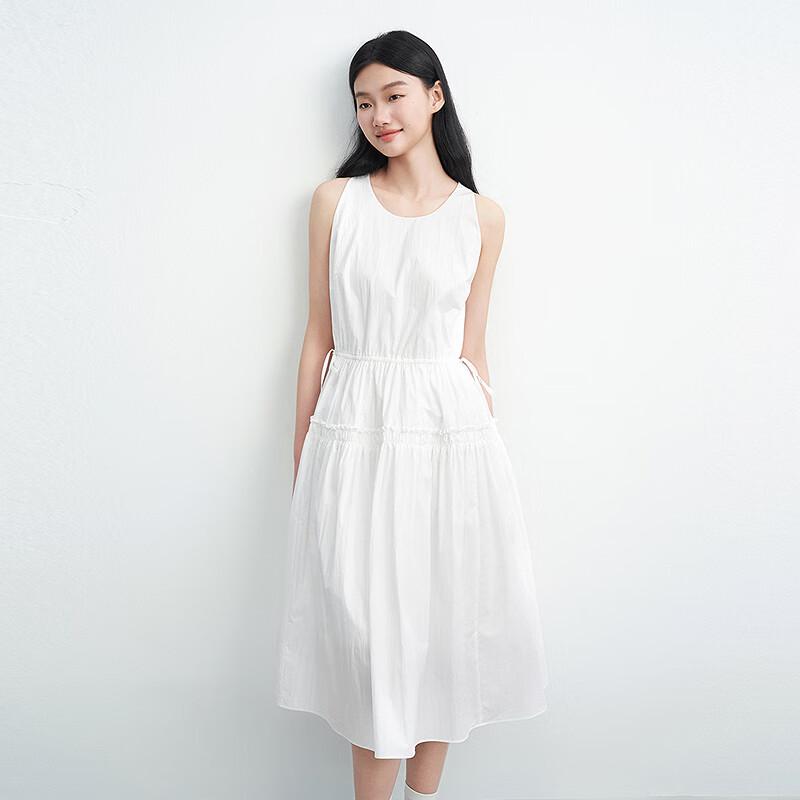 

Платье на бретелях с бантом из хлопка и нейлона Ledin с микро-жаткой S