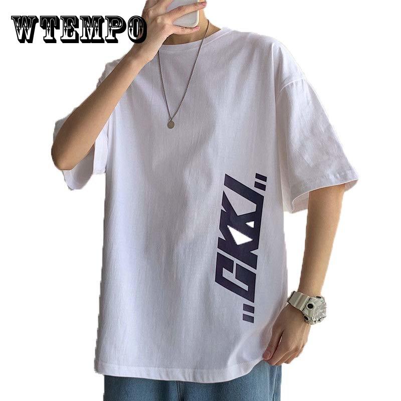 

100% хлопок Мужская футболка с короткими рукавами Модная Свободная Дикая Красавчик Новый Топ