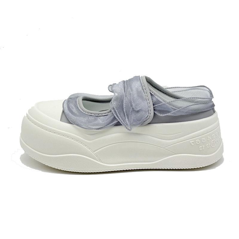 Thick bottom heightening bag head half slippers women's 2025 summer new Velcro mesh breathable casual Mary Jane sandals