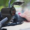 12V Motorcycle Handlebar 2.4A USB Adapter Charger with Digital Voltmeter Fits for 22mm-26mm Handlebars