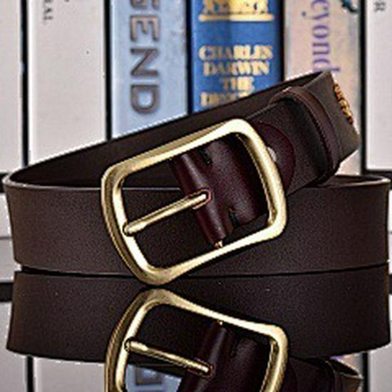 Men's Youth Cowhide Leather Belt with Pin Buckle - Plaid Design, Casual Trending TikTok Style for Boys