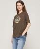 CARGOBROS FOR WOMAN Eagles Cartoon Graphic Short Sleeve T-Shirt (Khaki)