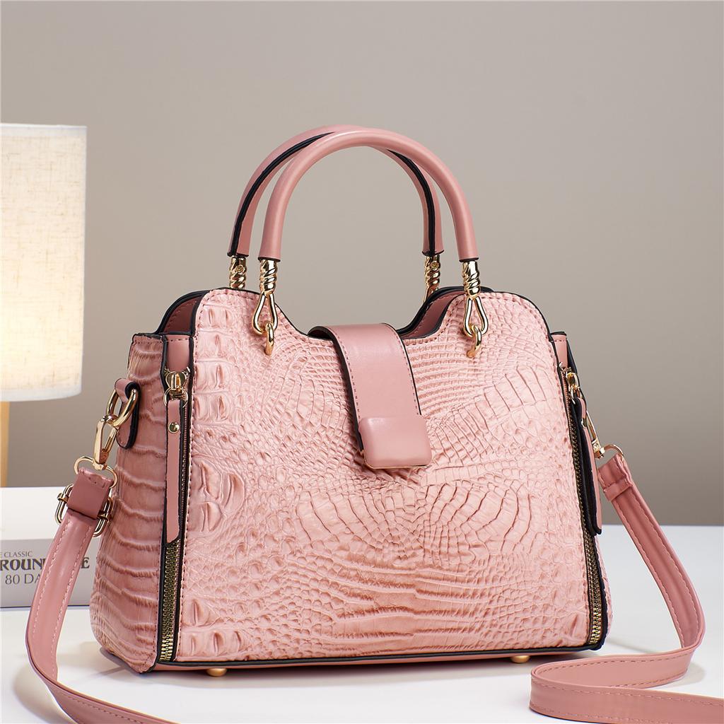 2025 New Large Capacity Handbag for Women High Quality Crocodile Pattern PU Leather Shoulder Crossbody Bags Trend Designer Tote