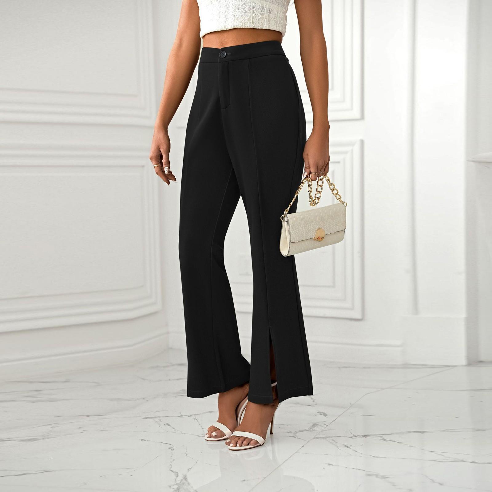 

Женские прямые брюки, модные повседневные брюки, брюки Harlan Nine Point L чёрный