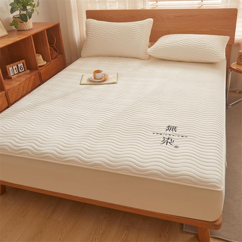 Non-dyeing Class A Padded Thickened Mattress Three-piece Set Non-slip Fixed Mattress Protective Cover Fully Enclosed Elastic Band