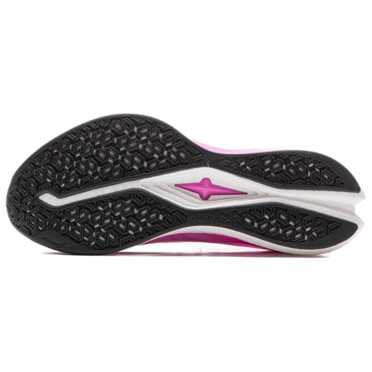 Li Ning Red Rabbit 8 Pro Full Palm Cushioning Mesh Running Shoes Marathon Training Men Running Shoes Fluorescent-Pink Purple ARPV003-28