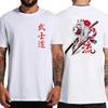Soft Japan Samurai Spirit T Shirts for Men Japanese Style Back Print Loose Oversized Tops T-shirt Male Gifts Tees Unisex