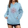 Women's Winter Christmas Printed Pullover Hooded Sweatshirt Fleece Long Sleeve Sweatshirt