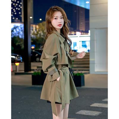 Trenchcoat für kleine Damen, neuer Frühlings- und Herbstmantel, mittellang und lang, koreanische Version, modischer Mantel im ausländischen Stil