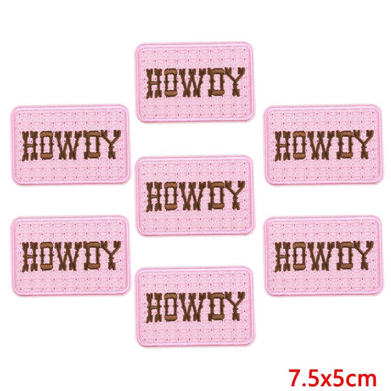 10PCS Wholesale Pink Bow Crown Lips Embroidery Patches For Clothing DIY Thermoadhesive Patches On Clothes Iron On Patch Backpack