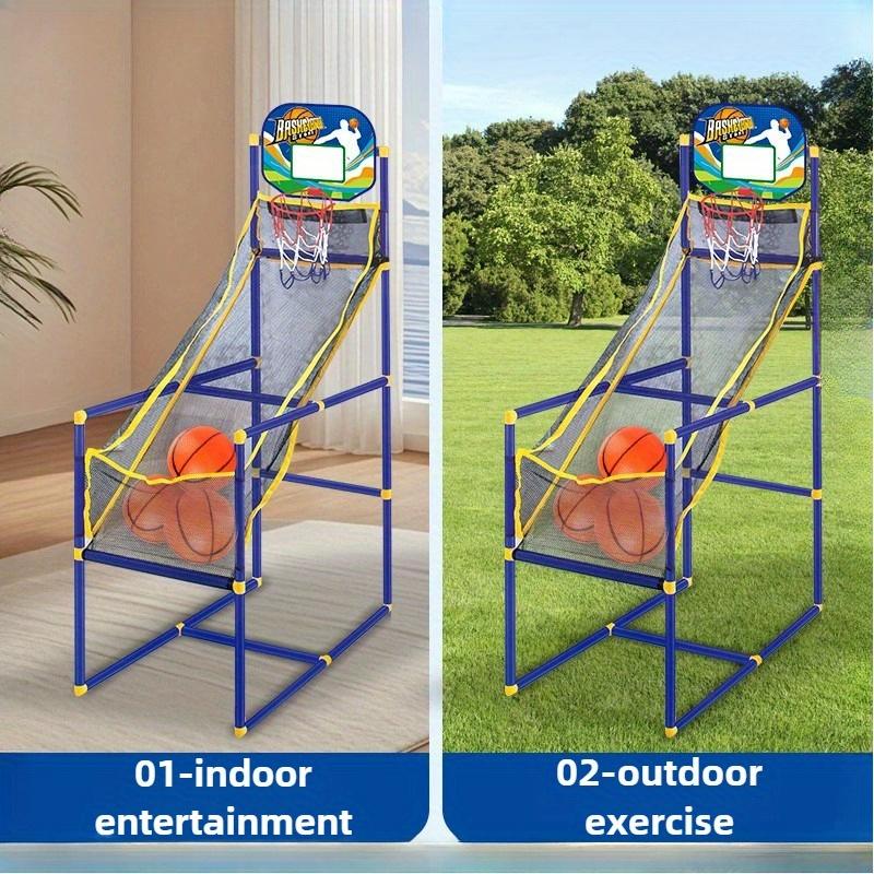 Kids Arcade Basketball Hoop with 3 Balls, Indoor Outdoor Single Shot Basketball Game,  Gifts for Boys Girls Ages 3-8 Years Old