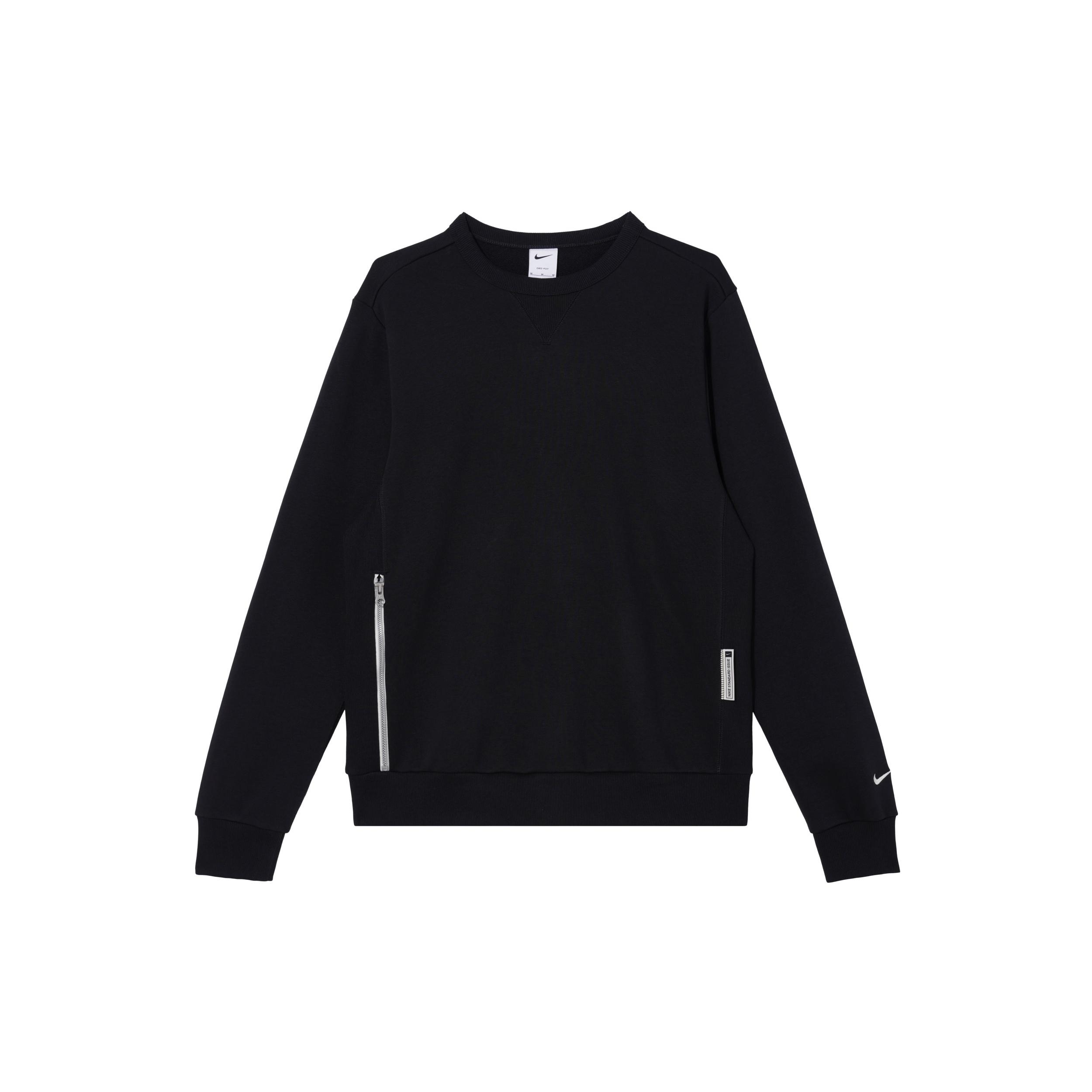 Nike Dri-FIT Basketball Crew Neck Sweatshirt Asia Sizing Black Men s FZ0221-010 M