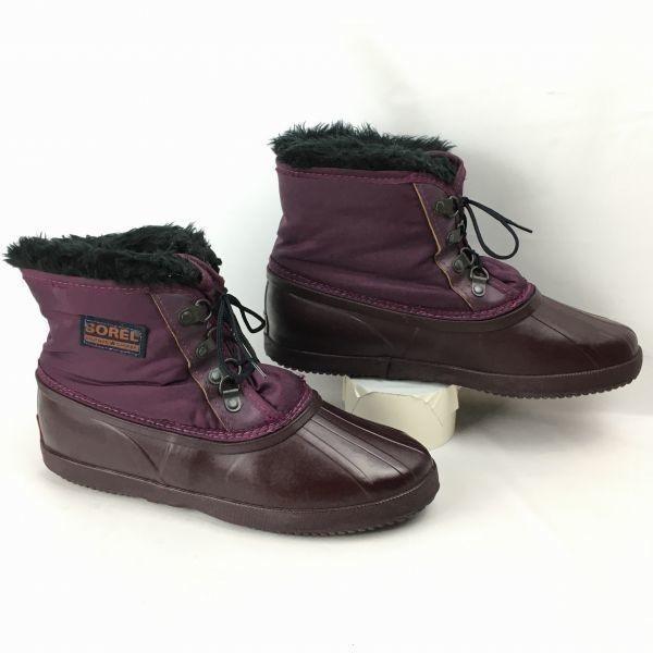 

SOREL Vintage Canada Snow Boots Lined Purple size 7 25.0(USED)