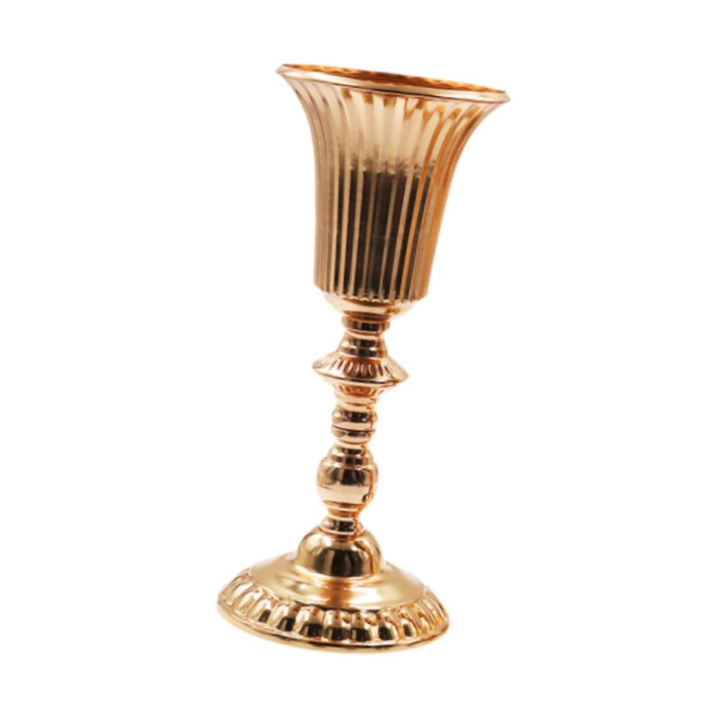 Metal Wedding Centerpiece Vase Elegant Planter Tall Trumpet Vase for Ceremony Dining Room Anniversary Party Table Decoration