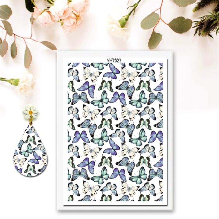 Clay Transfer Paper Water Soluble Clay Transfer Paper, Flower Leaf Butterfly Clay Transfer Sheets for Jewelry Making