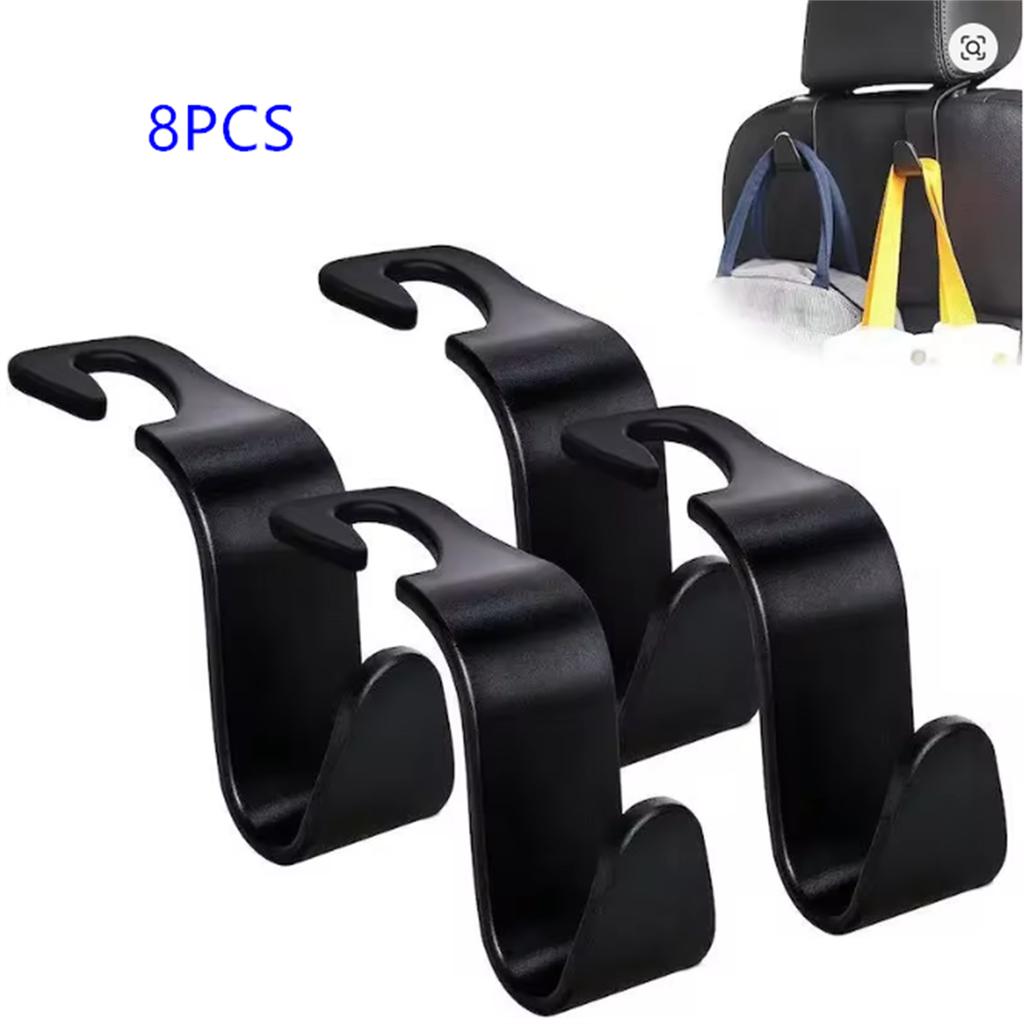 4Pcs Car Headrest Hooks Hanger for Bags Seat Back Organizer Holder Clips Auto Fastener Hooks Car Storage Holder Car Accessories